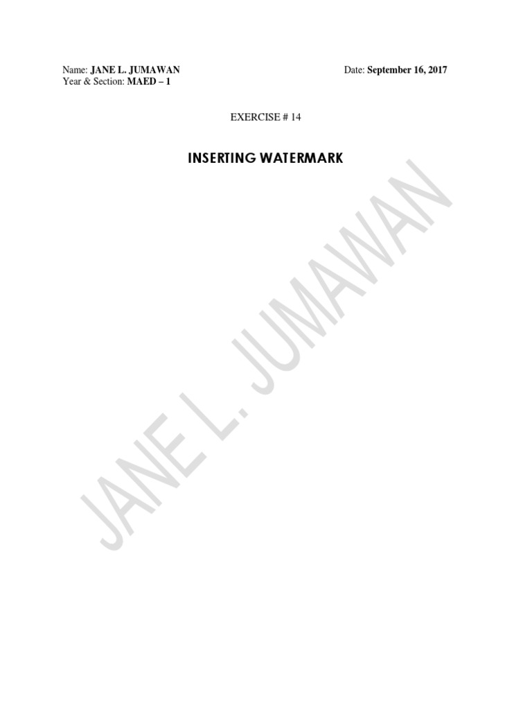 Exercise # 14 | PDF