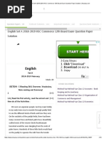 English Set A 2018-2019 HSC Commerce 12th Board Exam Question Paper Solution