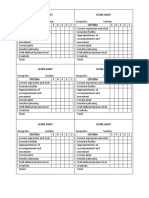 Score Sheet in Music