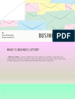 Business Letter: By: Aura Rachmalia Karina Amelia R
