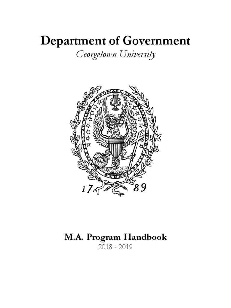 MA Program Handbook 2018-19 - FINAL | PDF | Graduate School | Thesis