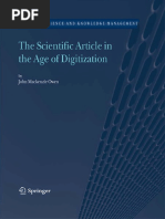 John Mackenzie Owen (Author) - The Scientific Article in The Age of Digitization (Information Science and Knowledge Management) (2006) PDF