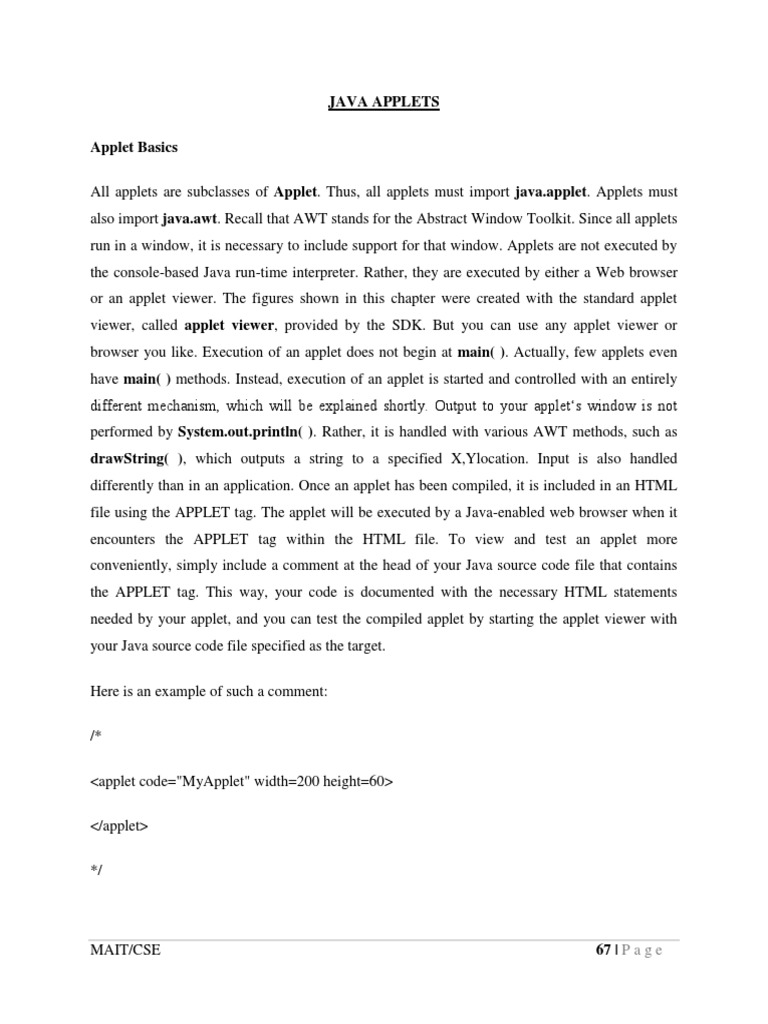 Applet | PDF | Java Virtual Machine | Java (Programming Language)