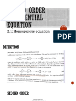 CH 2 2.1 Second Order Differential Equation