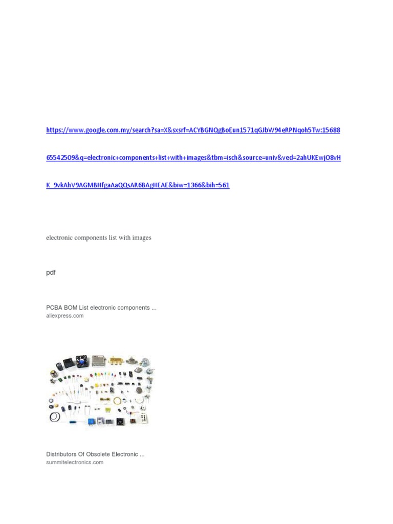 Electronic Components List With Images | PDF | Electronic ...