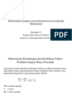 Penetapan Harga Dan Penggunaan Faktor Produksi