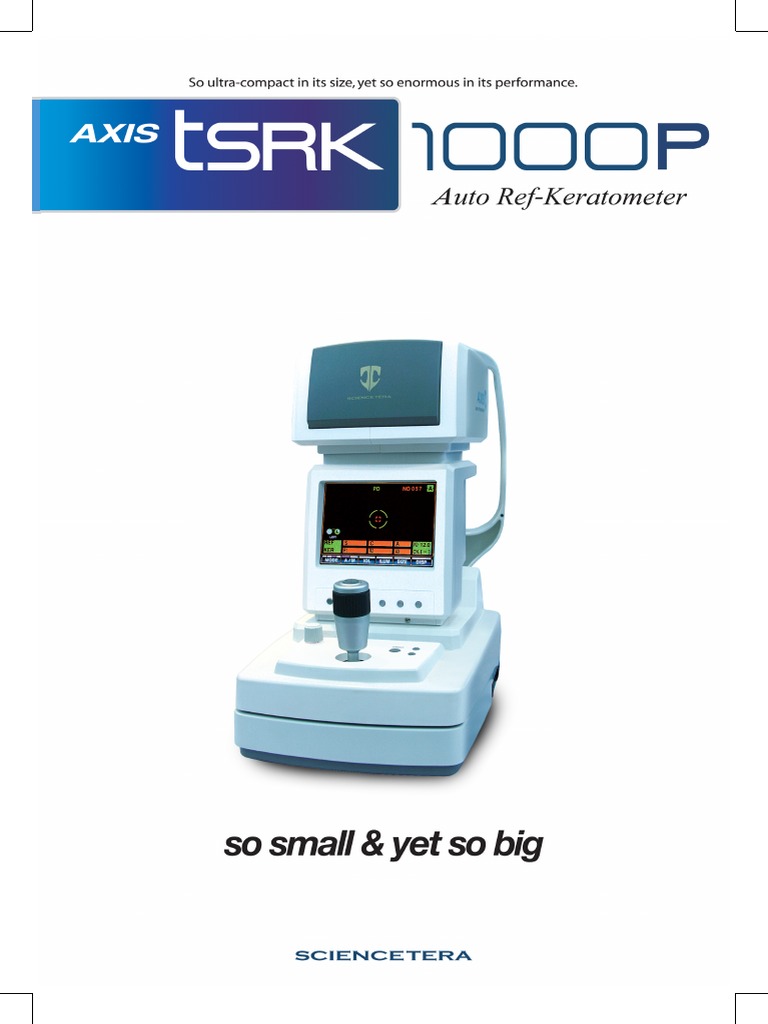 Axis TSRK 1000P Autoref and Keratometer PDF