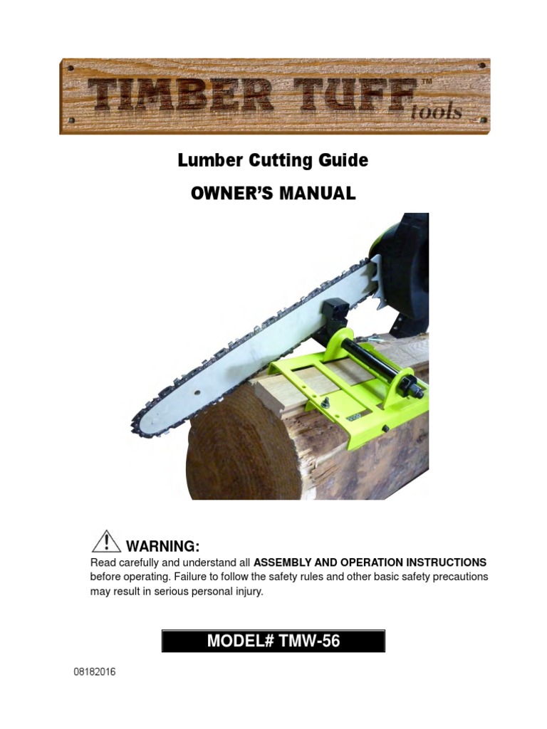 Timber Tuff Lumber Cutting Guide Manual | PDF | Nut (Hardware) | Screw