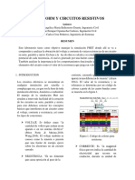 Ley de Ohm y Circuitos Resistivos