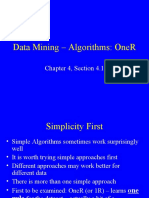 Data Mining - Algorithms: Oner: Chapter 4, Section 4.1