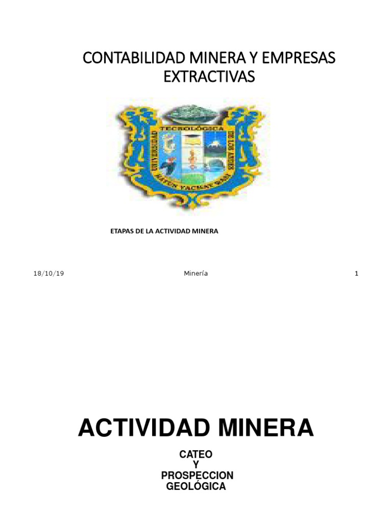 Etapas de la Actividad Minera | PDF | Minería | Evaluación de impacto ...