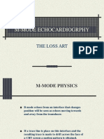 M-Mode Echocardiogrphy: The Loss Art