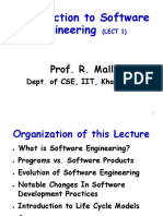 Introduction To Software Engineering: Prof. R. Mall