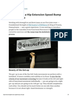 Why There's A Hip Extension Speed Bump in The Get-Up - Gray Cook PDF