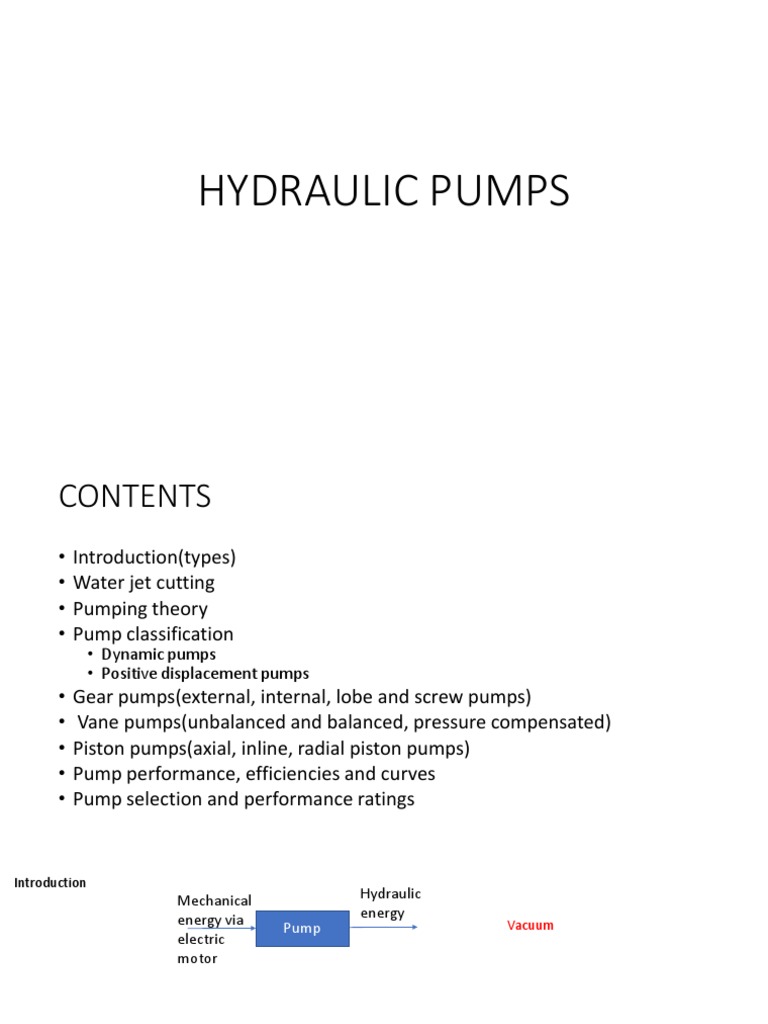 Hydraulic Pumps PDF Pump Gear