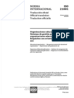 Iso 21001 2018 Espanol PDF