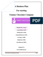 A Business Plan For Starting Yummy Chocolate Company