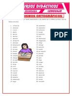 Barbarismos Ortográficos para Cuarto de Secundaria