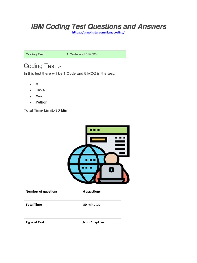IBM Coding Test Questions and Answers | PDF