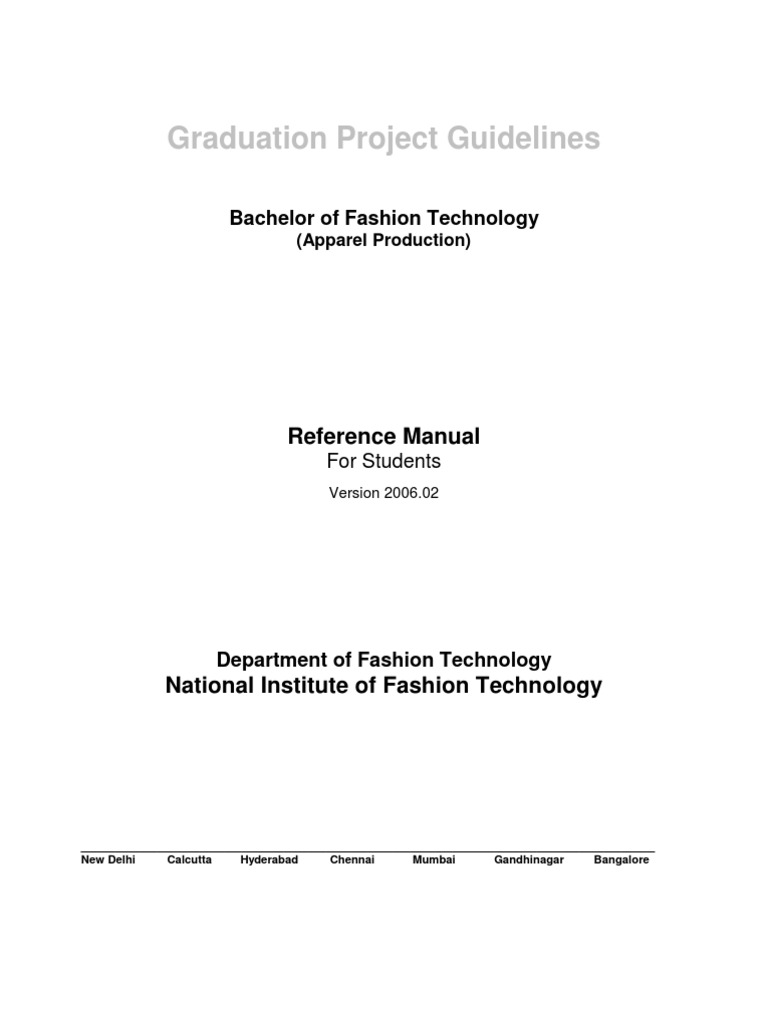 Graduation Project Guidelines: Reference Manual | PDF | Expert | Design