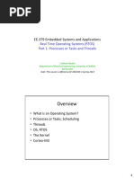 EE-379 Embedded Systems and Applications: Real Time Operating Systems (RTOS) Part 1: Processes or Tasks and Threads