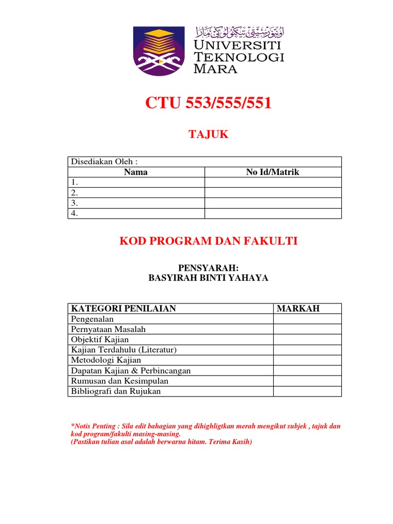 Template Assignment | PDF