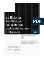 Biología sintética, solución y problemas