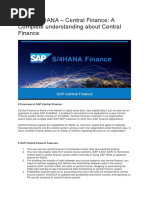 SAP S/4 HANA Central Finance Basic Setup and Configuration