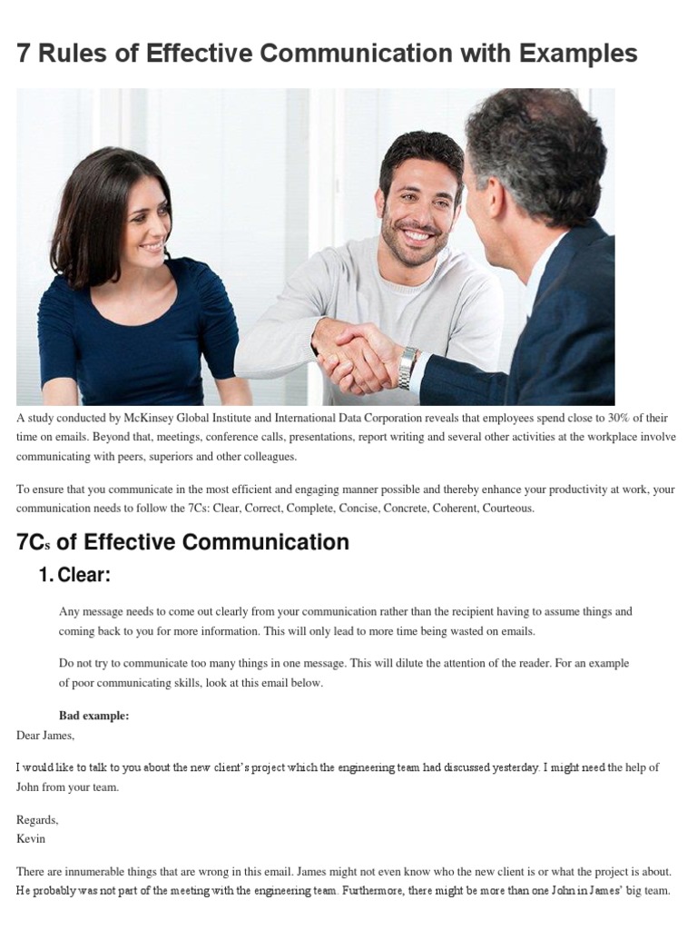 7 Effective Communication Rules | PDF | Communication
