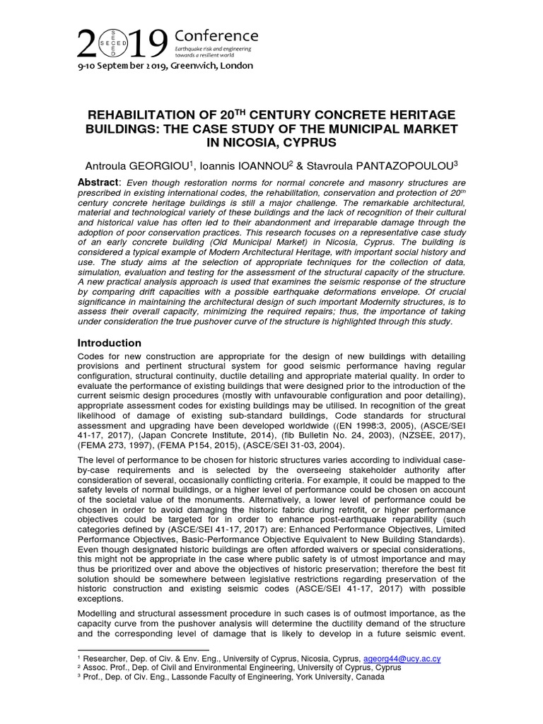Rehabilitation of 20th Century Concrete Heritage | PDF | Bending | Concrete