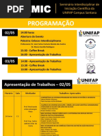 Programação SEMIC