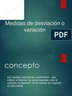 Medidas de Desviación o Variación