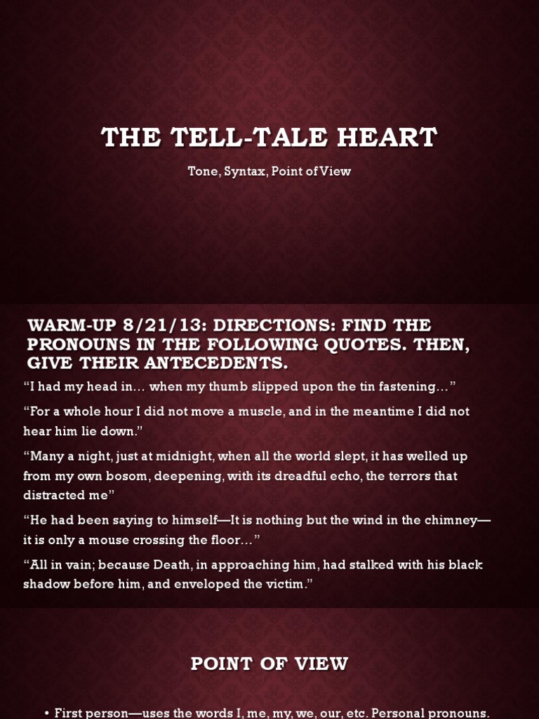 The TellTale Heart PDF Narration Word