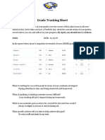 Grade Tracking Sheet