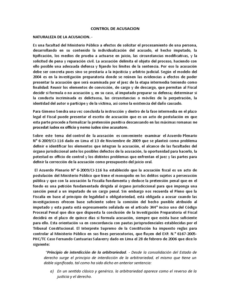Control de Acusación en Bolivia | PDF | Derecho penal | Ley procesal