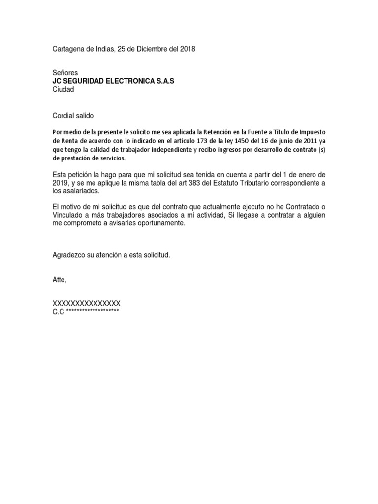 Modelo De Carta 383