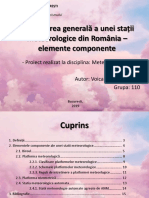 Prezentarea Generală A Unei Stații Meteorologice Din România - Elemente Componente