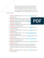 A Continuación Hemos Preparado El Listado de Artículos Que Han Sido Modificados