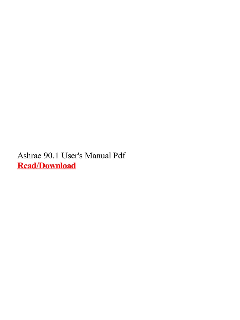 Ashrae 90 1 Users Manual PDF | PDF | Building Technology | Software