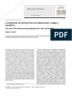 La Utilizacion de Internet Entre Los Adolescentes, Riesgos y Beneficios