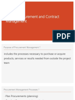 Project Procurement and Contract Management: Lecture 12-13-14