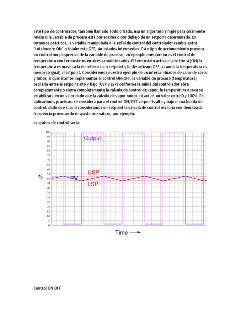 Controlador On Off | PDF | Intercambiador de calor | Temperatura