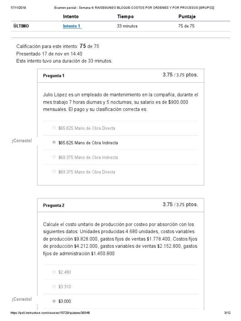 Examen Parcial - Semana 4 - Ra - Segundo Bloque-Costos Por Ordenes y ...