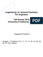 Engineering 1A: General Chemistry For Engineers Fall Quarter 2019 University of California, Irvine