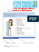 Unidades de longitud: Metro, centímetro y milímetro (m, cm, mm