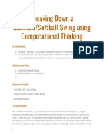 Breaking Down A Baseball Softball Swing Using Computational Thinking