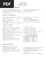 PHYS 2210 Equation Sheet 3 Chapter 12: Static Equilibrium