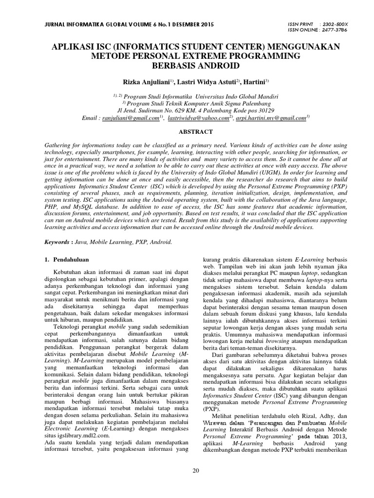 Aplikasi ISC Android dengan PXP untuk Mahasiswa | PDF | Android (Sistem ...