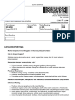 Contoh Tiket Elektrik Pesawat