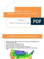 World Regions Chapter 1 Lesson 3 B The Effect of Land and Water - Altitude.Climate and Veg